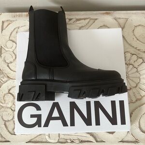 Ganni Black Chunky Winter Boots